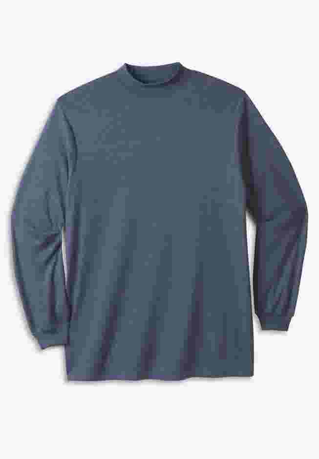 Mock Turtleneck Long-Sleeve Cotton Tee image number 0