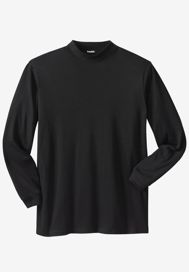 Mock Turtleneck Long-Sleeve Cotton Tee image number 0