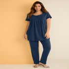 Plus Size Two Pocket Soft Knit Swing Tunic image number 1