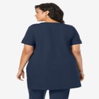 Plus Size Two Pocket Soft Knit Swing Tunic image number 2