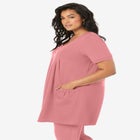 Plus Size Two Pocket Soft Knit Swing Tunic image number null