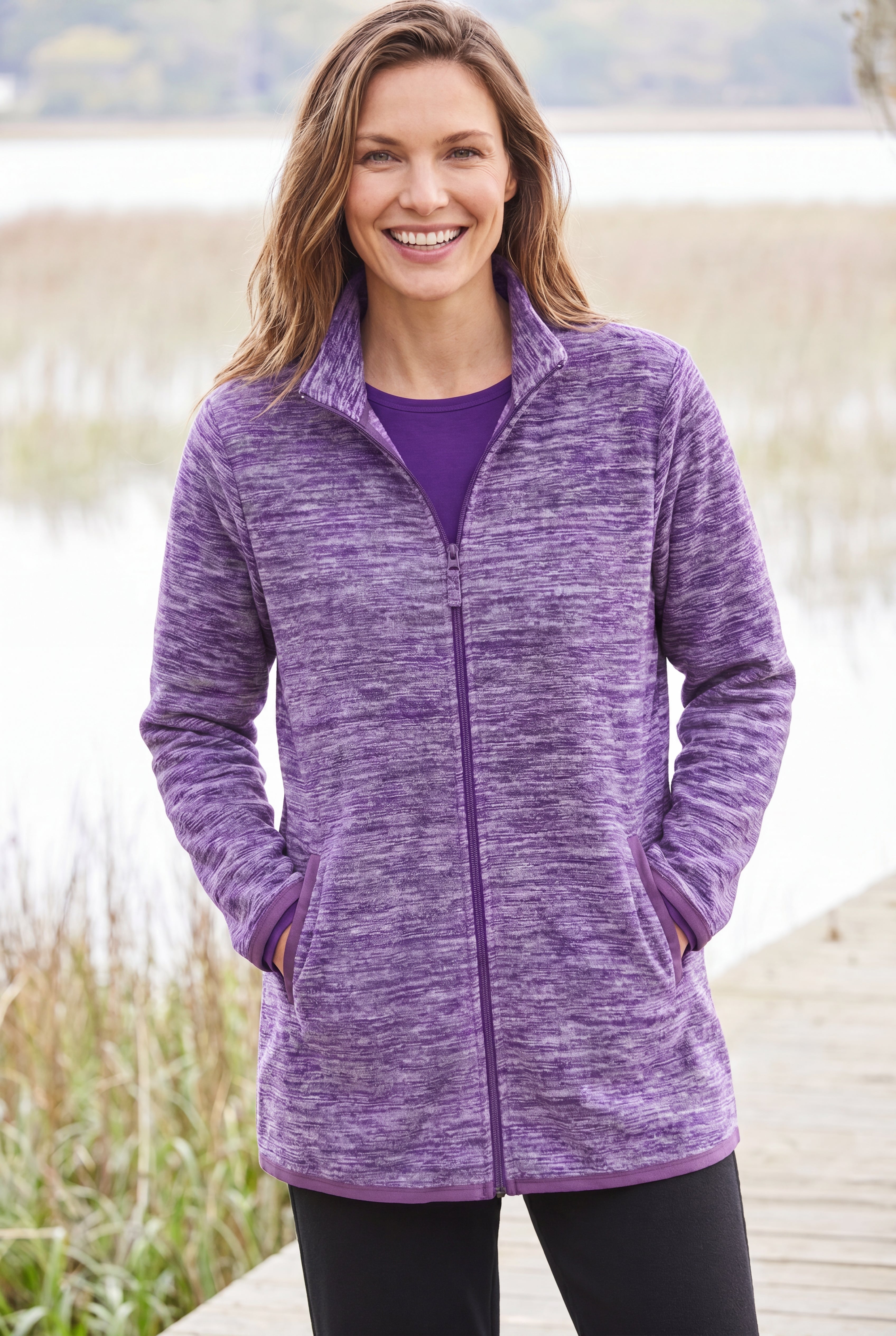 Zip-Front Microfleece Jacket image number 0