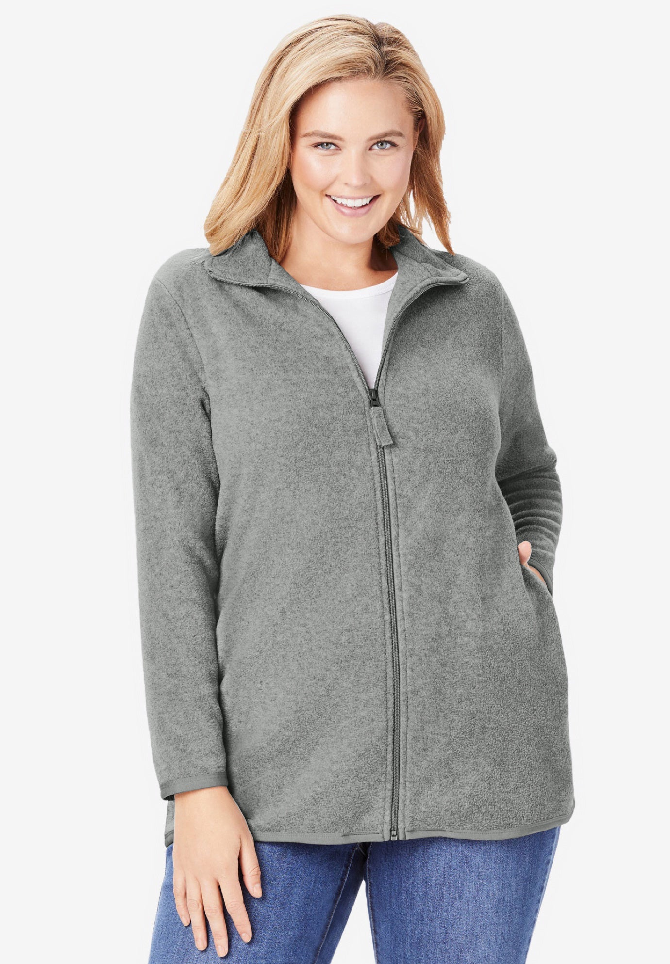 Zip-Front Microfleece Jacket image number 0
