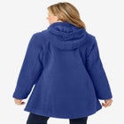Hooded A-Line Fleece Coat image number null