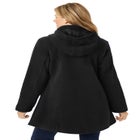 Hooded A-Line Fleece Coat image number null