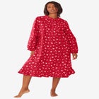 Cotton Flannel Print Short Gown  image number null