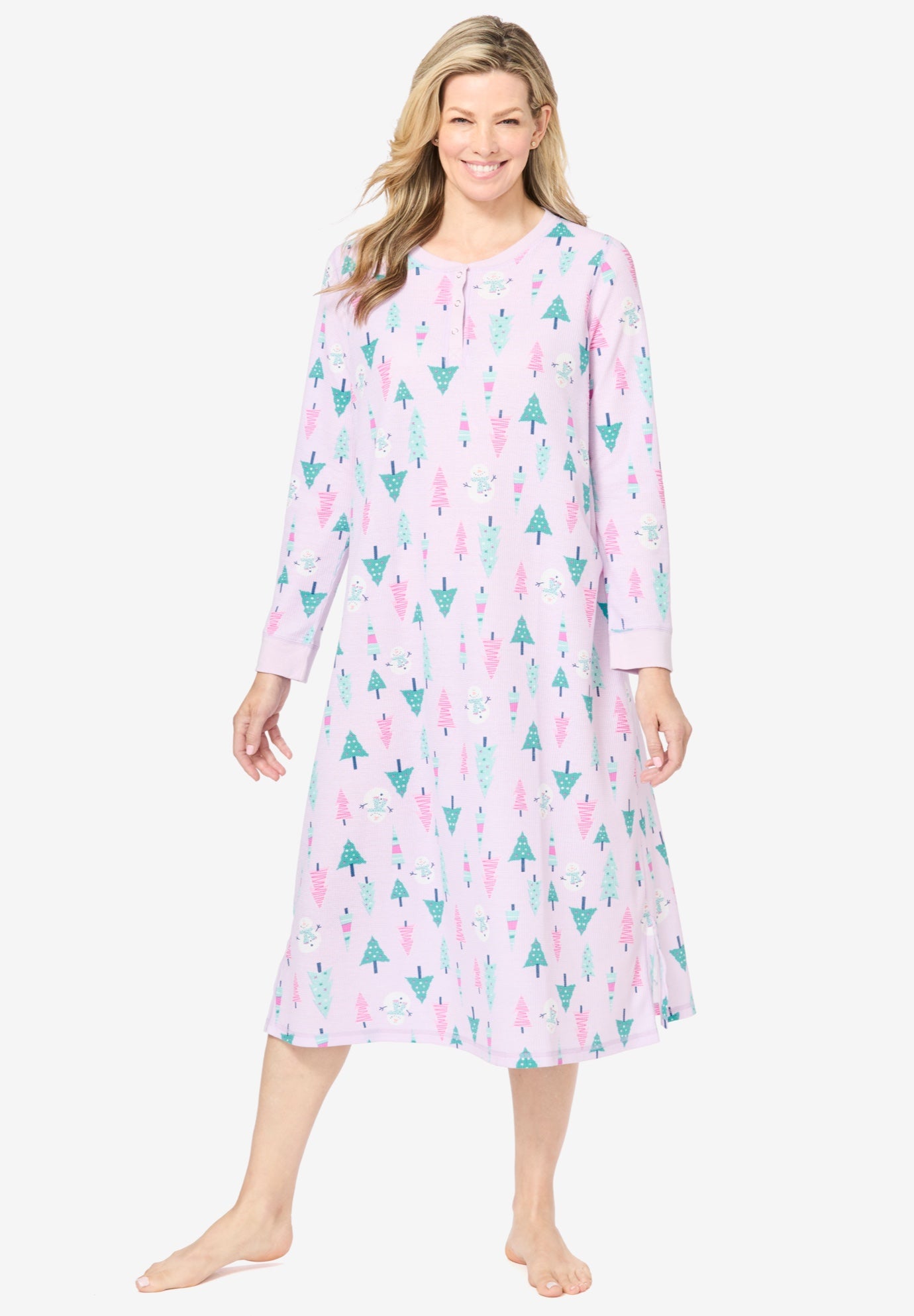Thermal Henley Nightgown image number 0