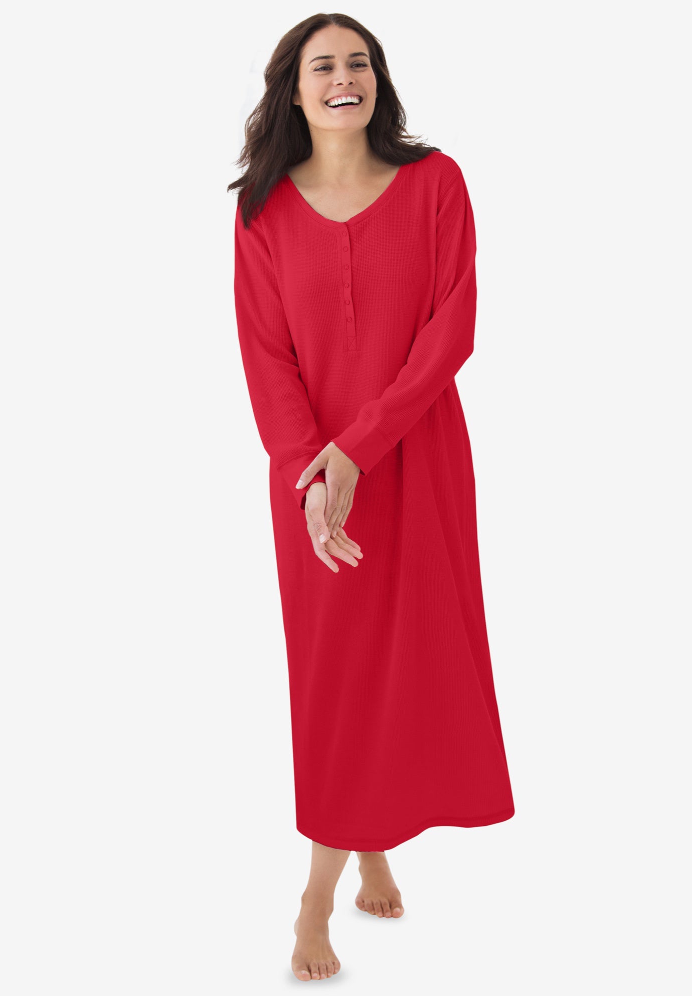 Thermal Henley Nightgown image number 0