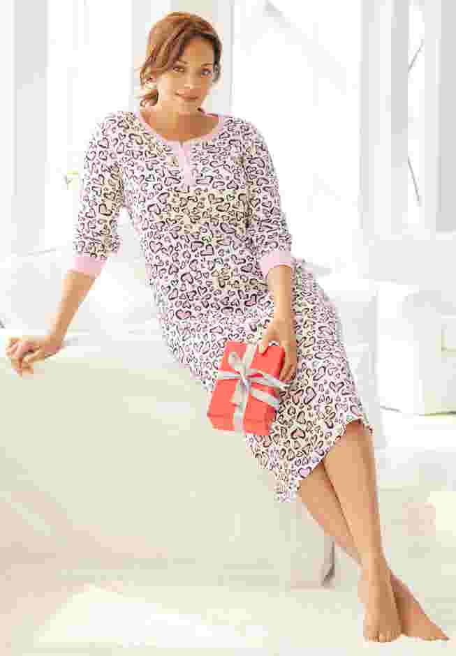 Thermal Henley Nightgown image number 3