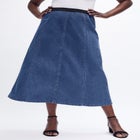 Stretch Denim Jegging Skirt image number null