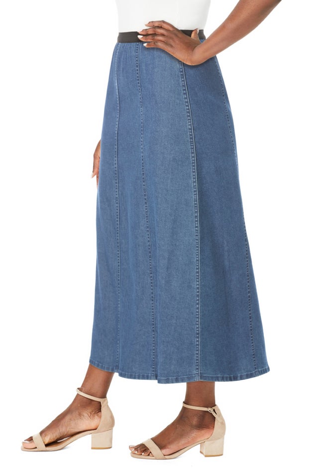 Stretch Denim Jegging Skirt image number 1