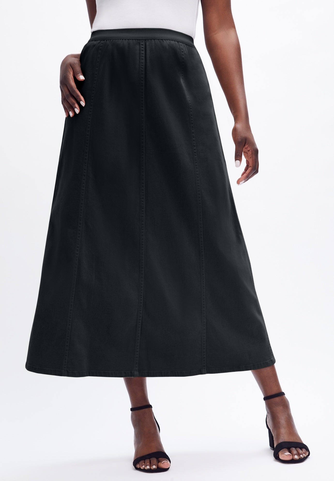 Stretch Denim Jegging Skirt image number 0