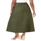 Stretch Denim Jegging Skirt image number null