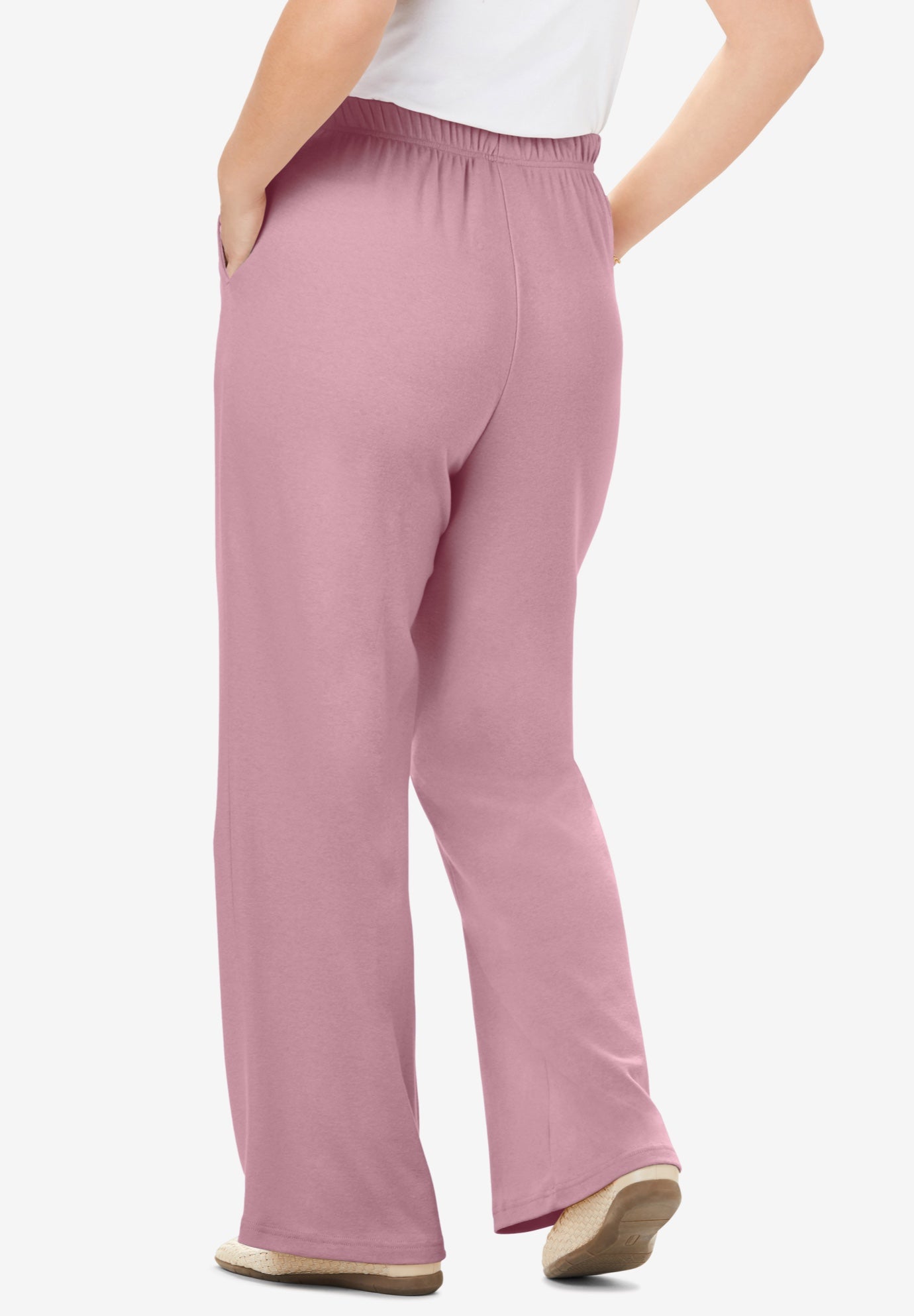 7-Day Knit Wide-Leg Pull-On Pants image number 1
