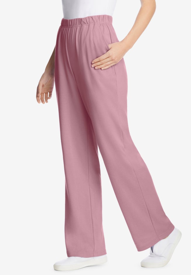 7-Day Knit Wide-Leg Pull-On Pants image number 2