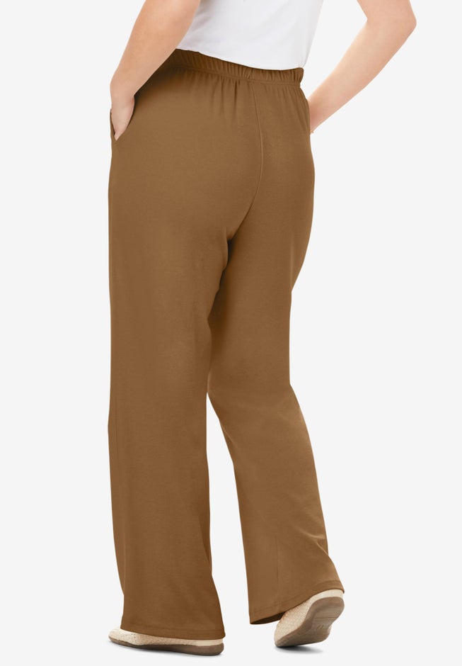 7-Day Knit Wide-Leg Pull-On Pants image number 1