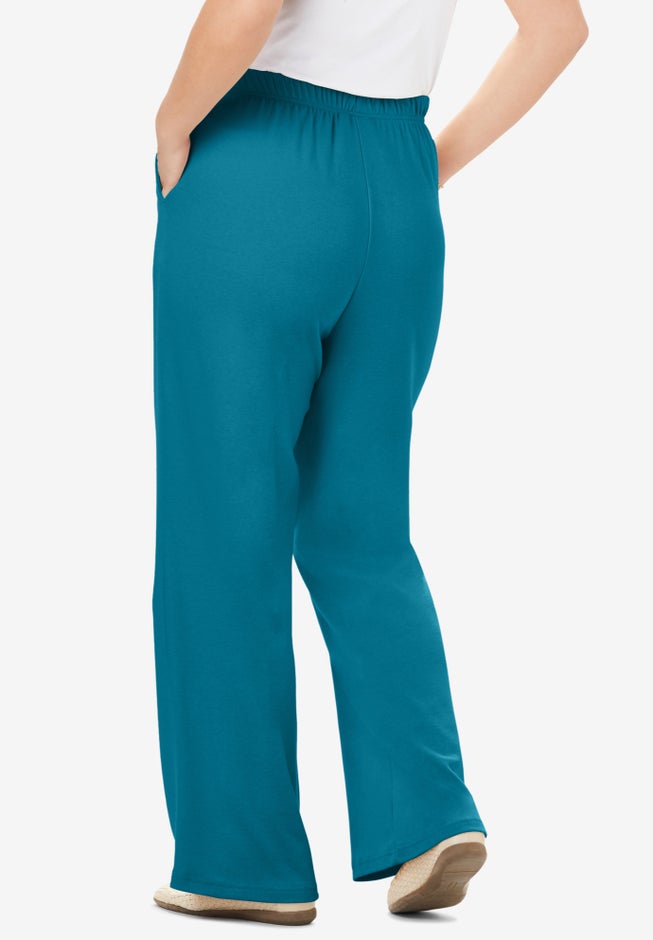 7-Day Knit Wide-Leg Pull-On Pants image number 1