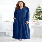 Long Snap-Front Knit Lounger image number 0