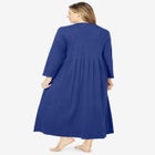 Long Snap-Front Knit Lounger image number null