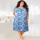 Short Print Shirred Lounger image number null