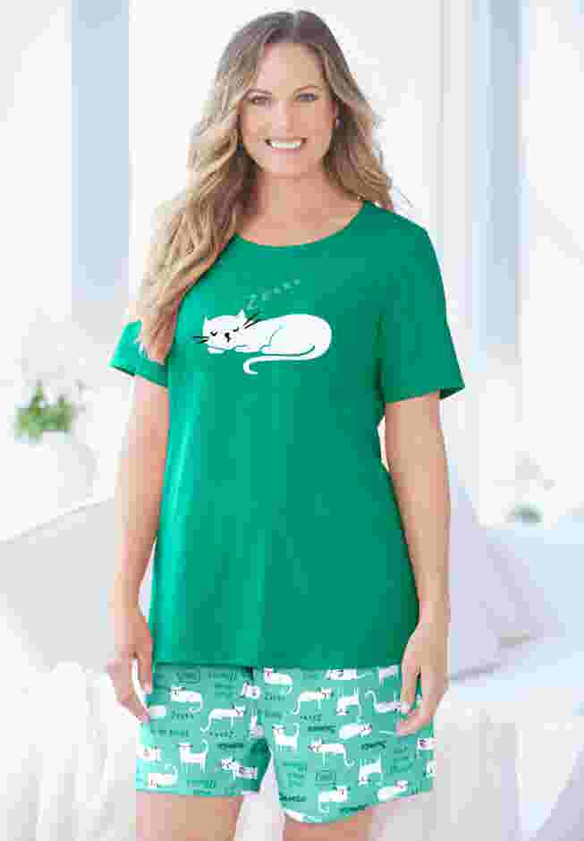Knit PJ Short Set image number 2