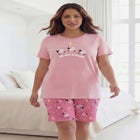 Knit PJ Short Set image number null