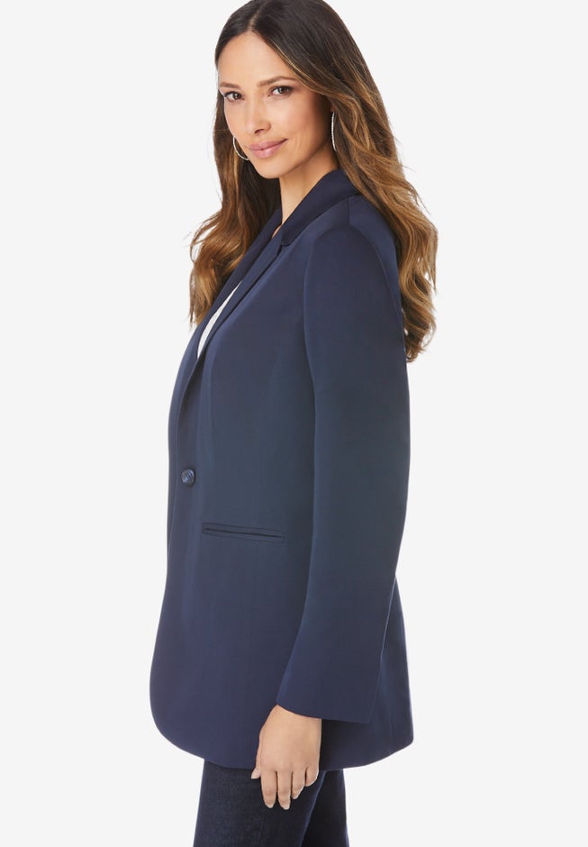 Plus Size Relaxed Boyfriend Blazer image number 2