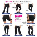 Stretch-Cotton Knit Pull-On Capri Leggings image number null