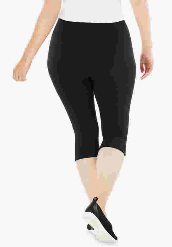 Stretch Cotton Capri Legging image number 1