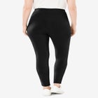 Stretch-Cotton Knit Pull-On Leggings image number null