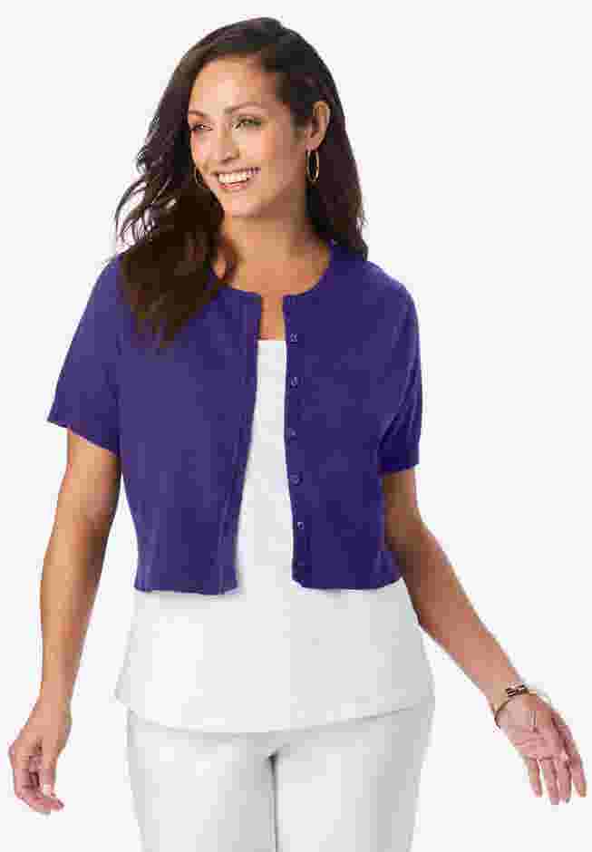 Jewel-Neck Shrug image number 0