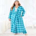Long Flannel Robe  image number null