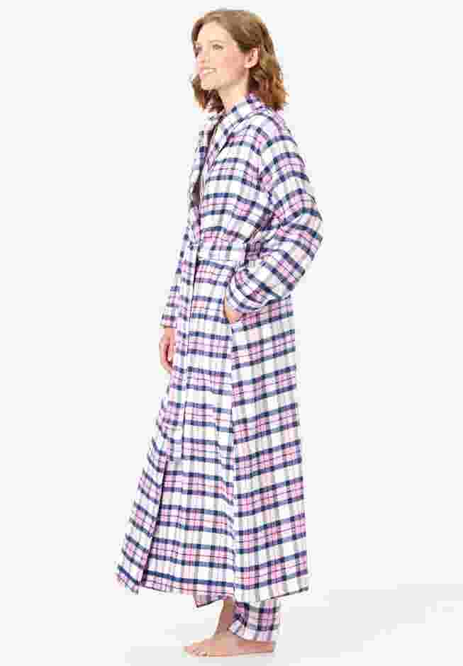 Long Flannel Robe  image number 2