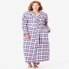Long Flannel Robe  image number null