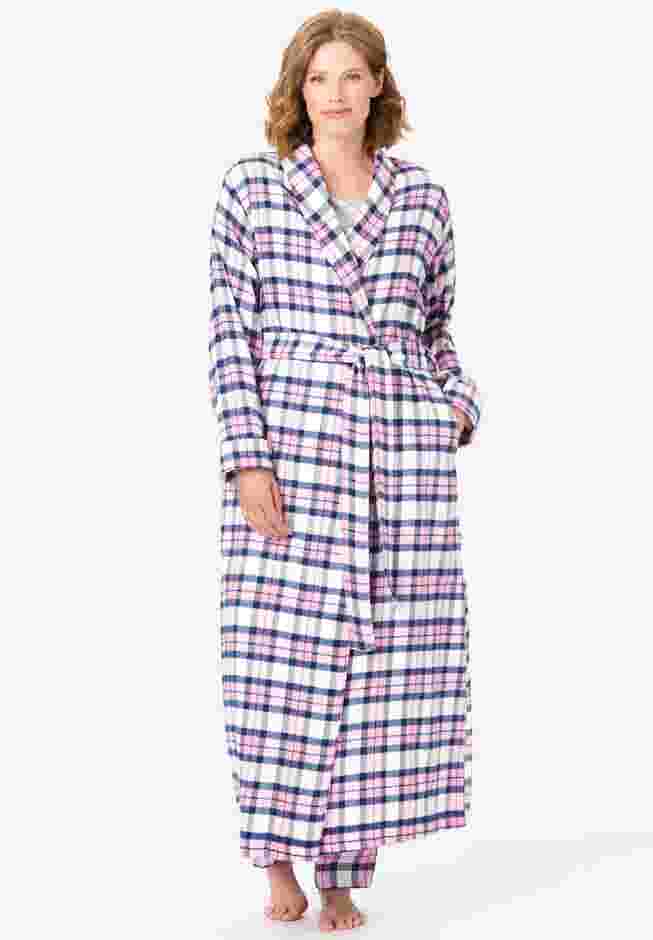 Long Flannel Robe  image number 3