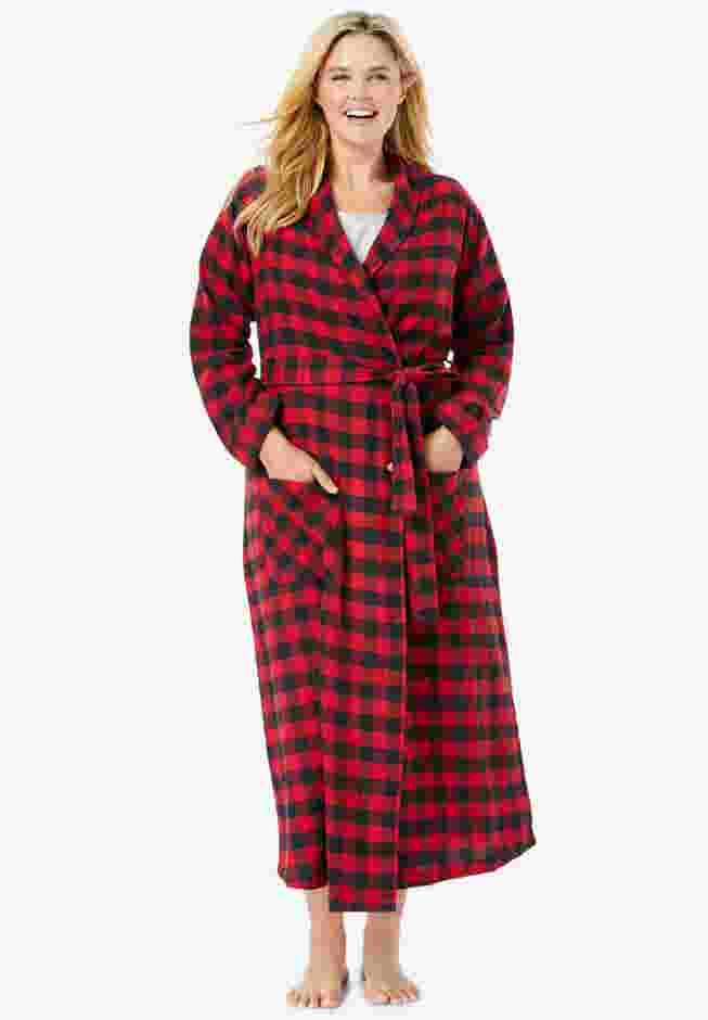 Long Flannel Robe  image number 0