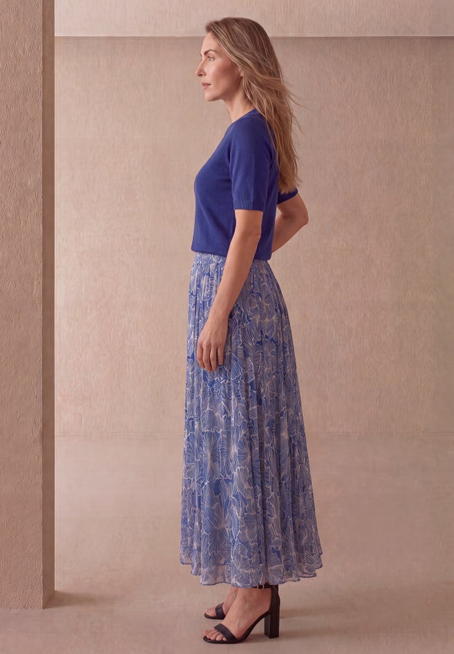 Flowing Crinkled Maxi Skirt image number 1