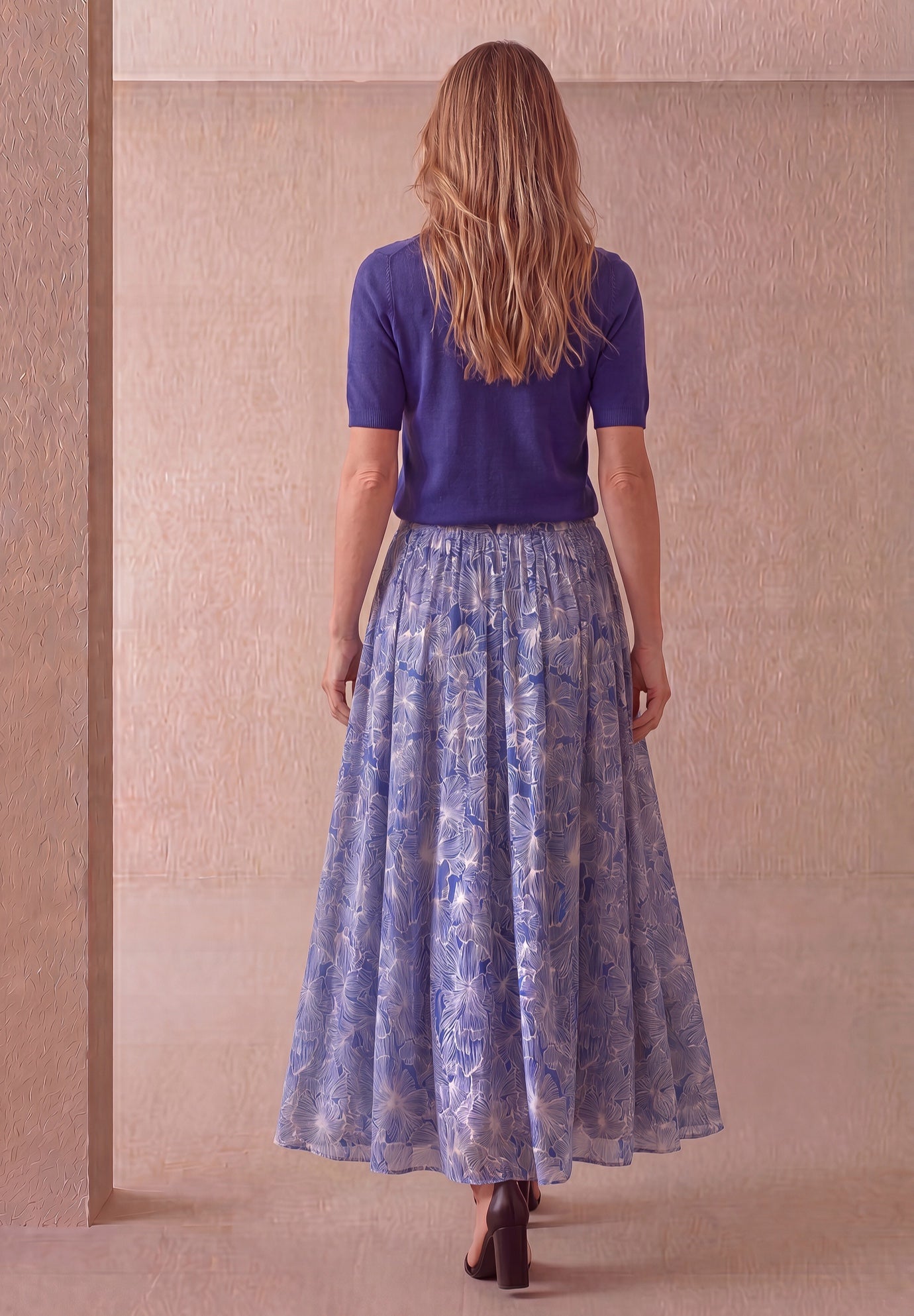 Flowing Crinkled Maxi Skirt image number 2