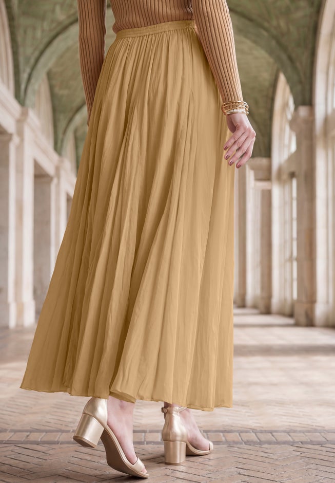 Flowing Crinkled Maxi Skirt image number 4