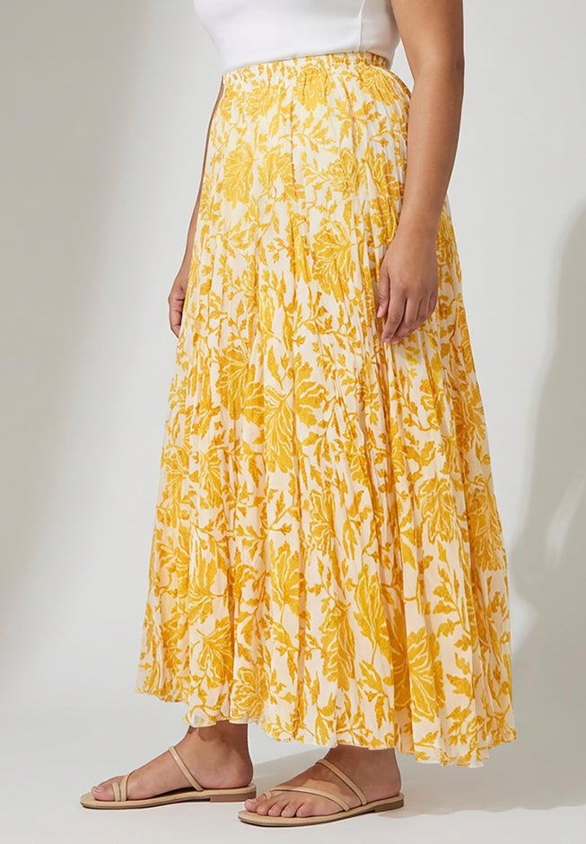 Flowing Crinkled Maxi Skirt image number 1