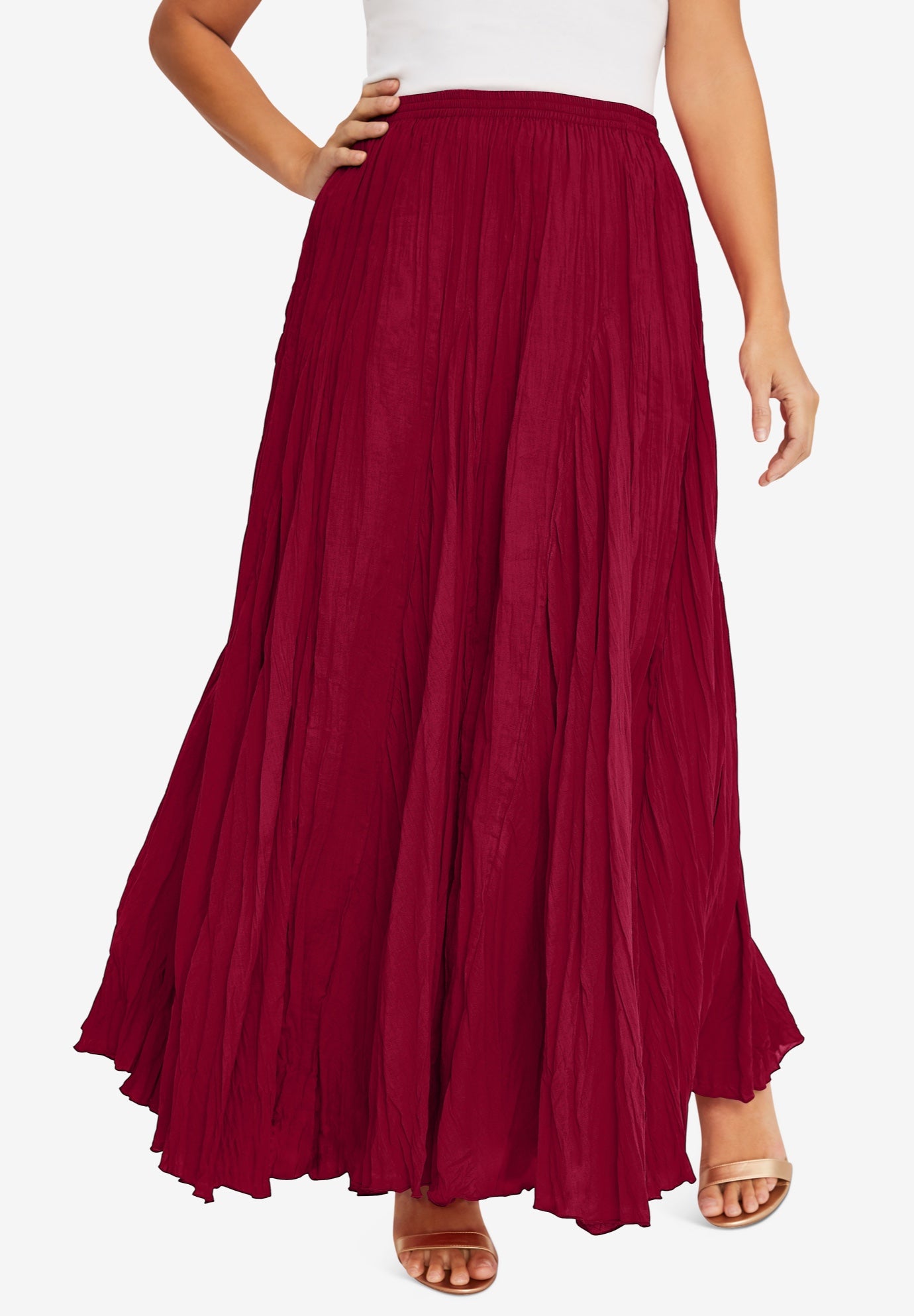 Flowing Crinkled Maxi Skirt image number 0