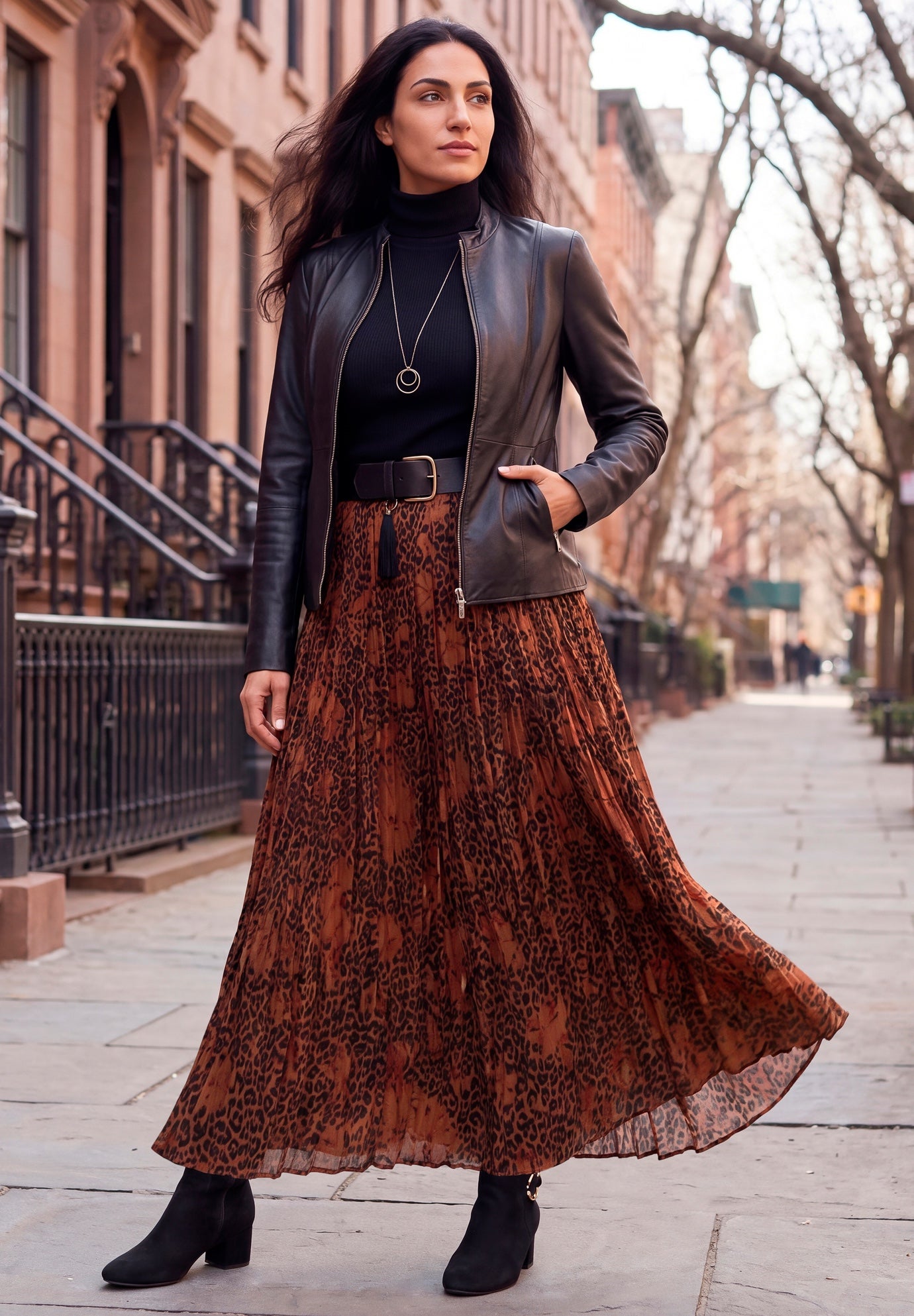 Flowing Crinkled Maxi Skirt image number 0