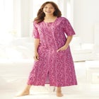 Long French Terry Zip-Front Robe image number 0