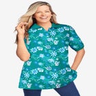 Elbow-Sleeve Polo Tunic image number null