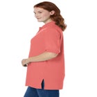 Elbow-Sleeve Polo Tunic image number null
