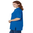 Elbow-Sleeve Polo Tunic image number null