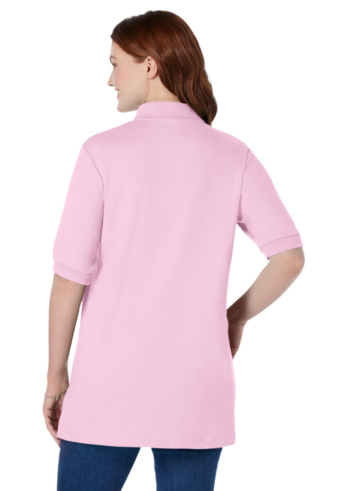 Elbow-Sleeve Polo Tunic image number 1