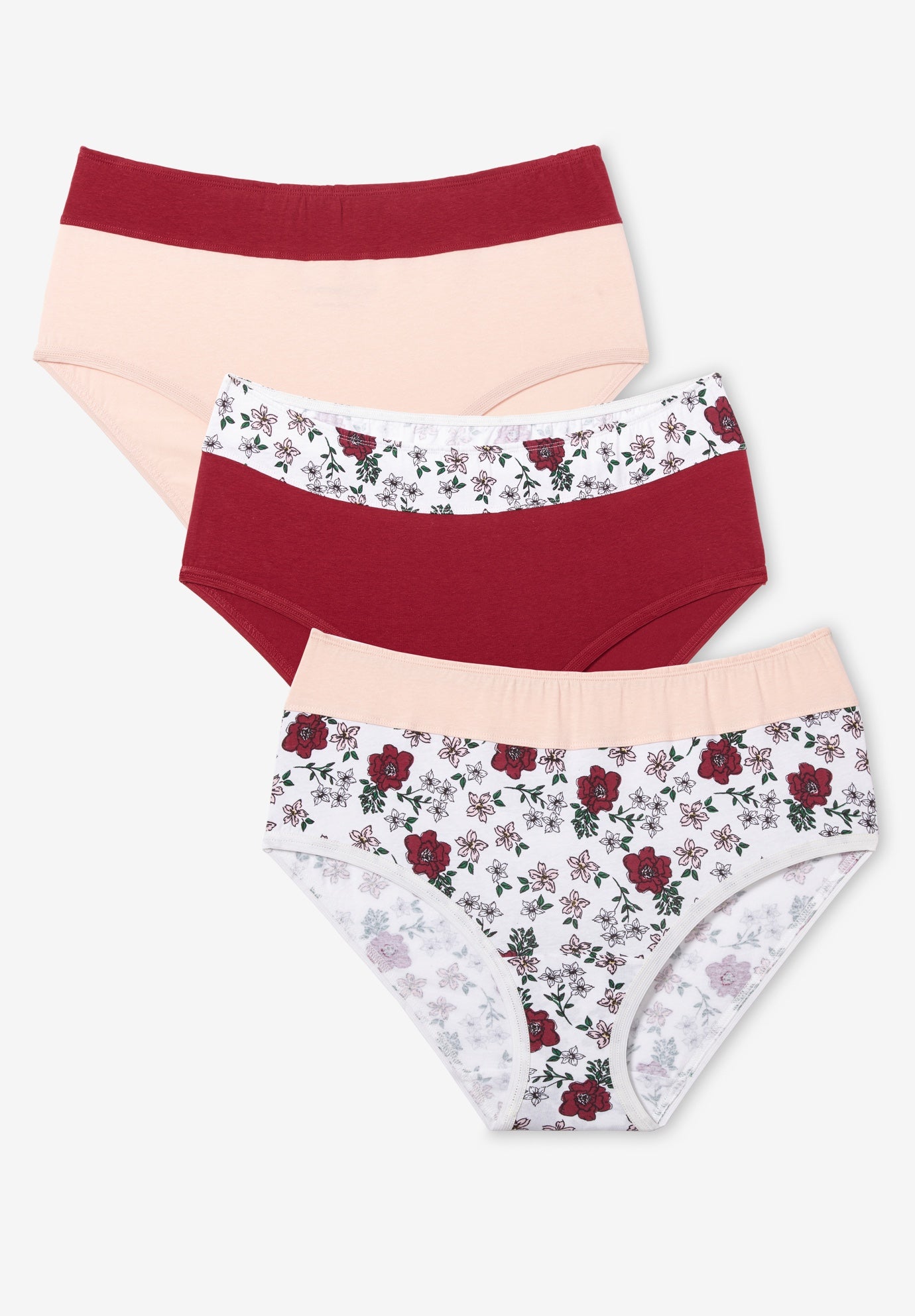 Full Coverage Stretch Cotton Color Block Brief 3-Pack image number 0