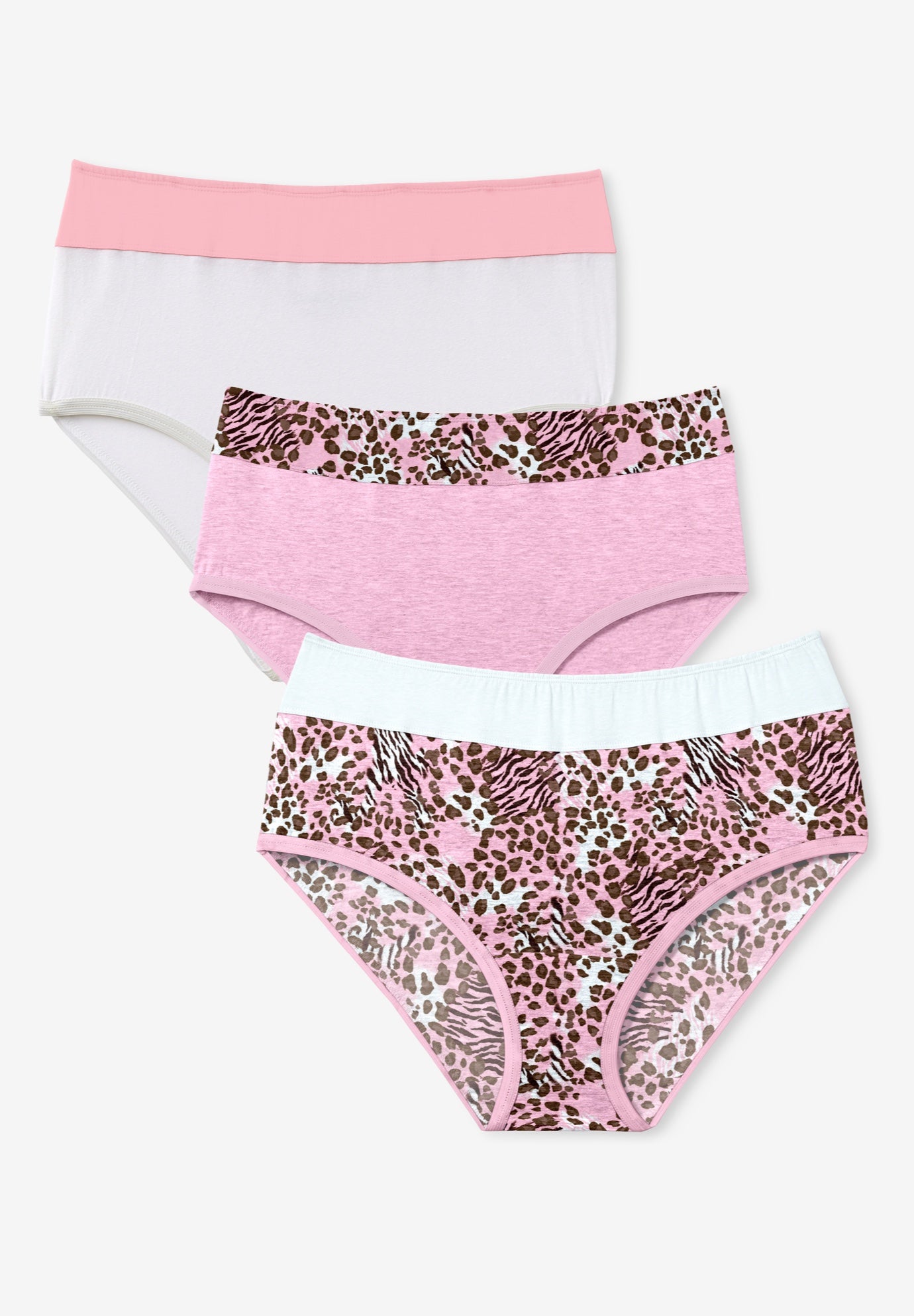 Full Coverage Stretch Cotton Color Block Brief 3-Pack image number 0