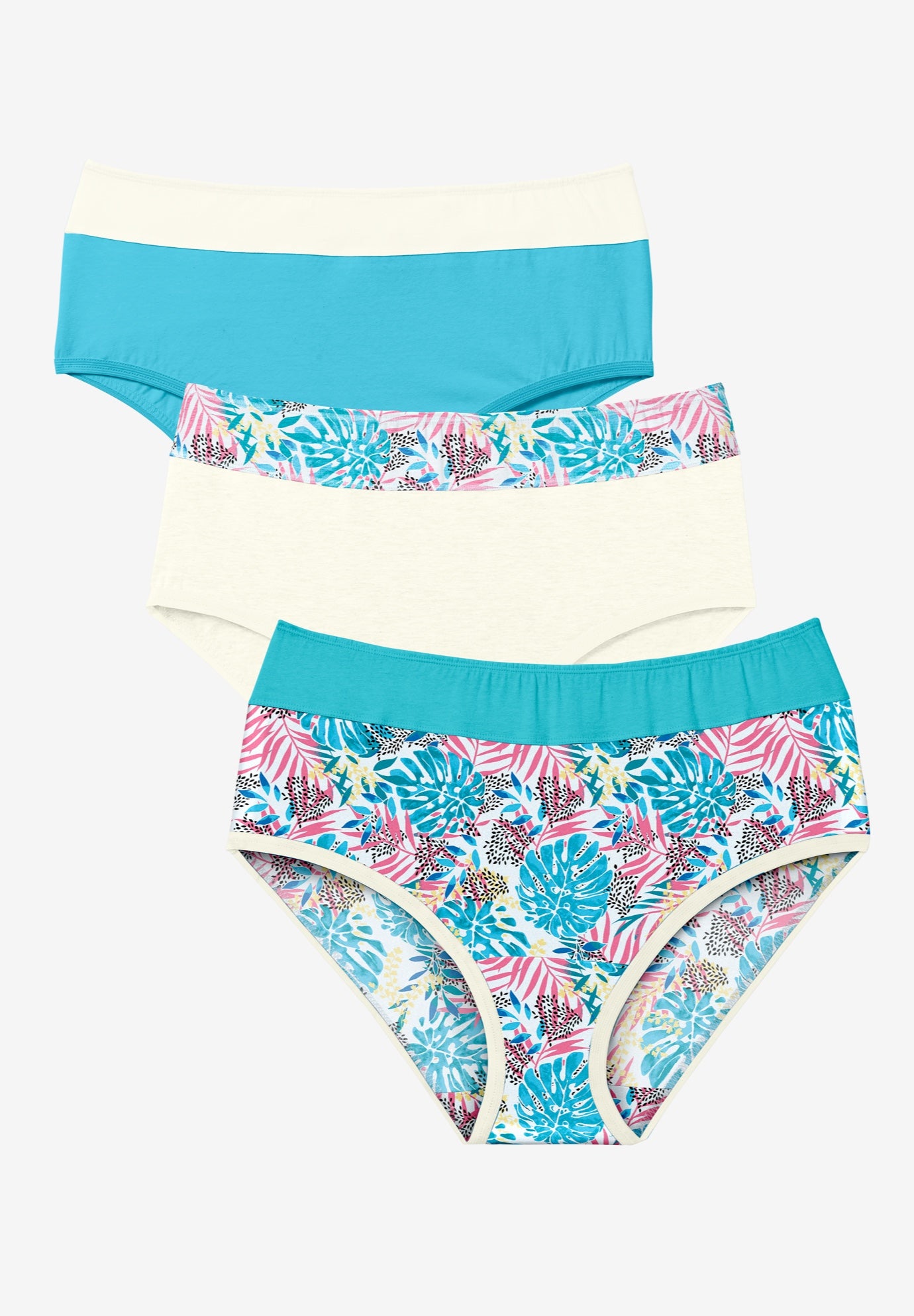 Full Coverage Stretch Cotton Color Block Brief 3-Pack image number 0